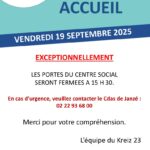GABARIT AFFICHE ACCUEIL fermeture exceptionnelle SEPT 2025 VENDREDI