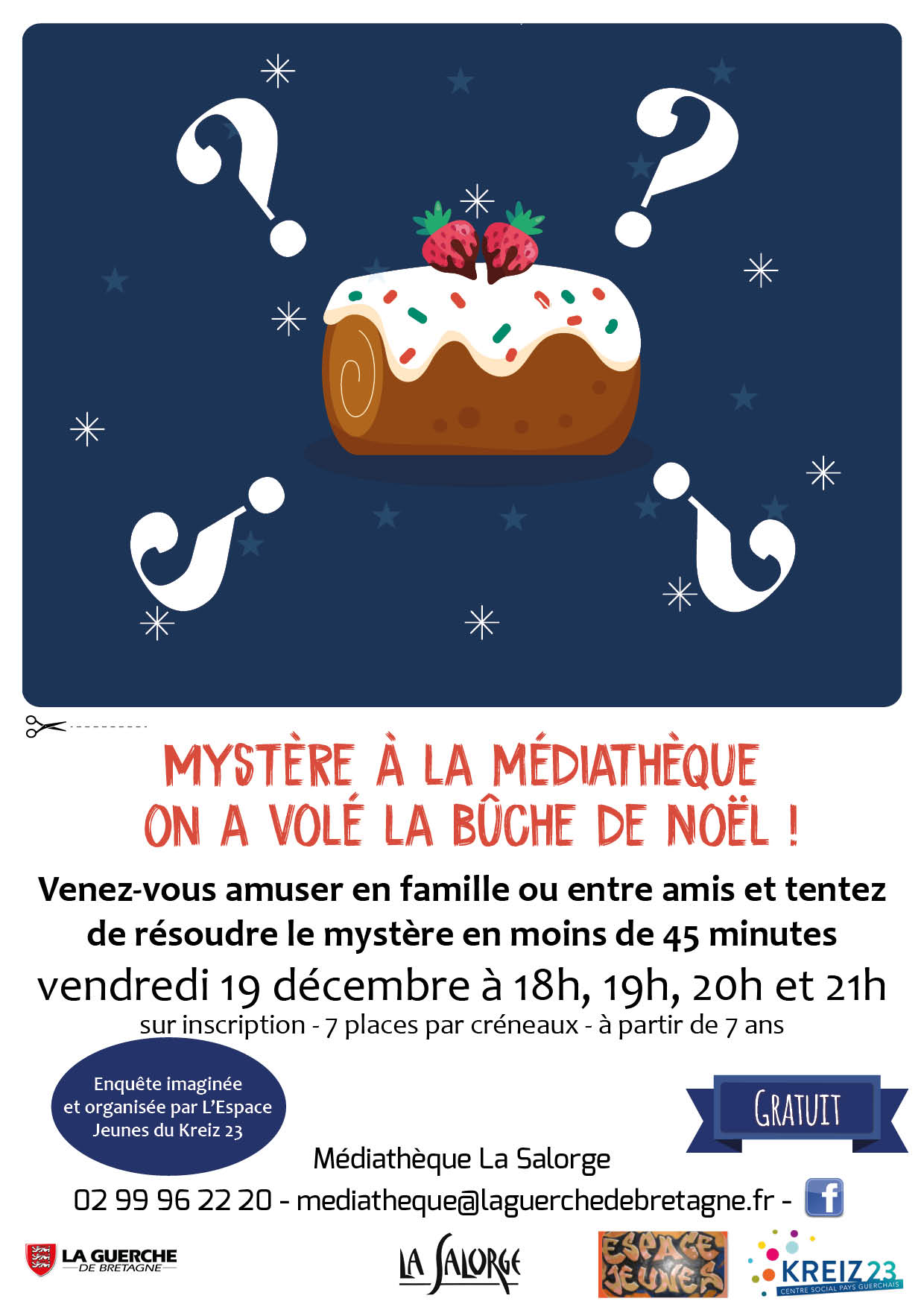 Affiche jeu de piste spécial Noël